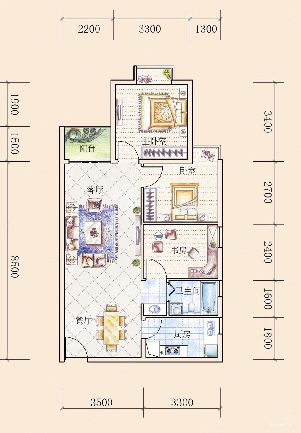 贵阳市花果园a南区三室购物中心旁精装房东诚心出售