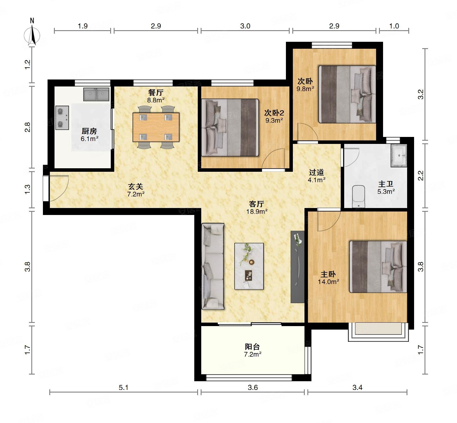 好位置好房子绿都温莎城堡全新送家电