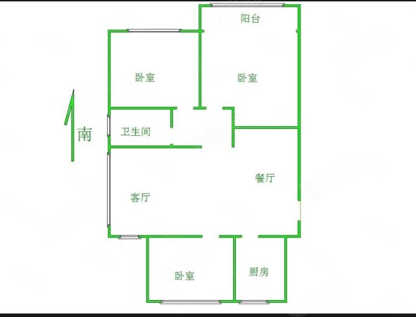 崇德公馆3室2厅1卫121㎡南北135万