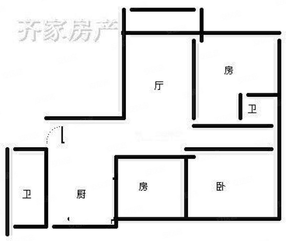 江信国际花园3室2厅2卫137.59㎡南北170万