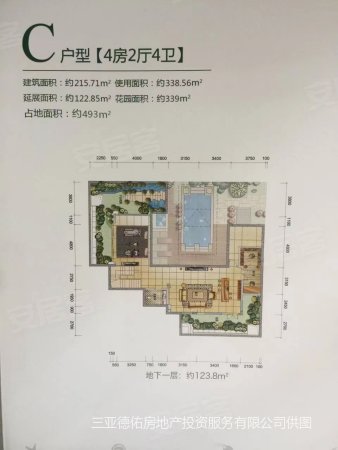 鲁能三亚湾(高二区)4室3厅4卫300㎡南北1350万