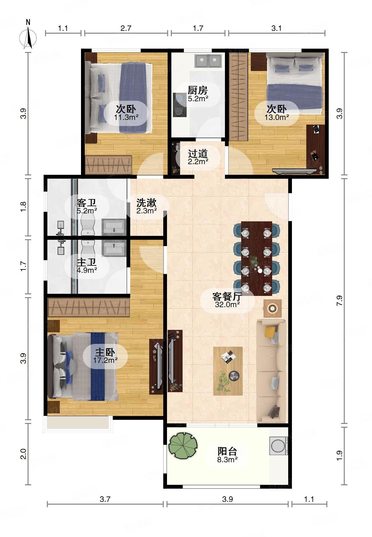 地铁口保利新武昌交通便利医疗配套成熟双卫生间