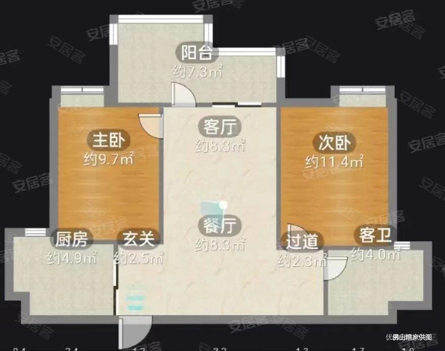 保利中交大都汇3室2厅1卫84.64㎡南135万