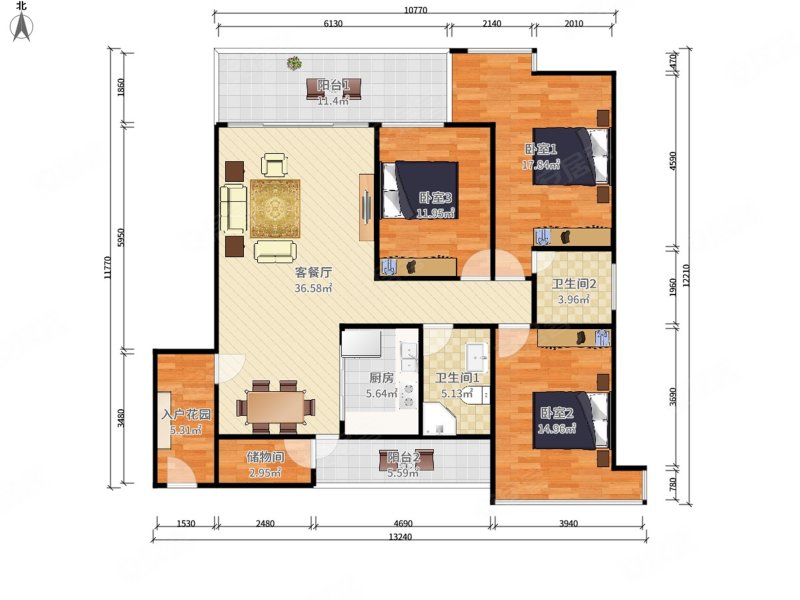 24楼,6米挑高大阳台,看山景,业主出国卖房,星河丹堤二手房,966万,4室2