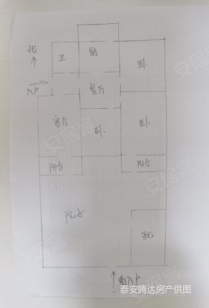 和睦家园3室2厅1卫106㎡南北180万