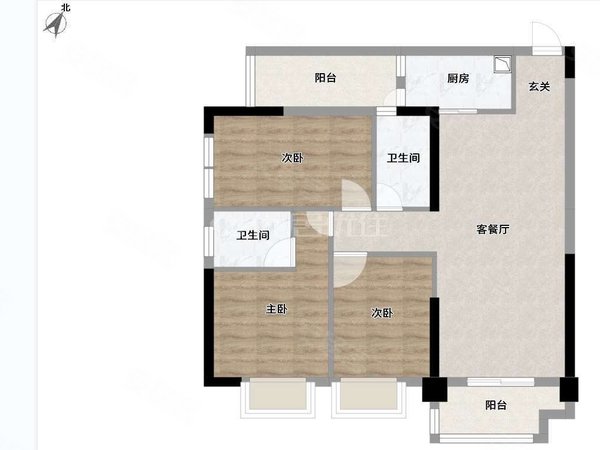 南宁西乡塘北湖鑫邦华府北湖鑫邦华府 精装修3房108平电梯房 2300元