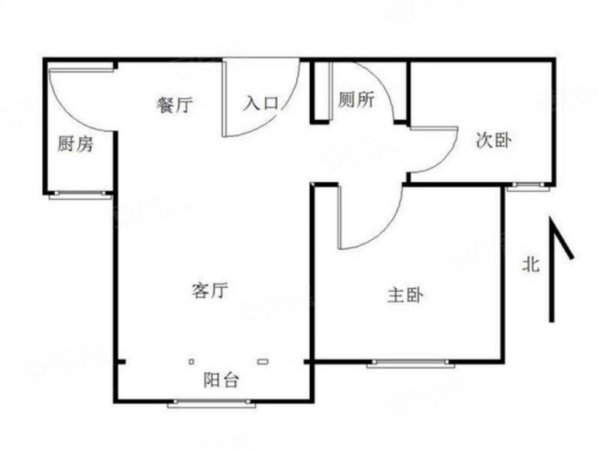 中建城2室2厅1卫94.78㎡南56万