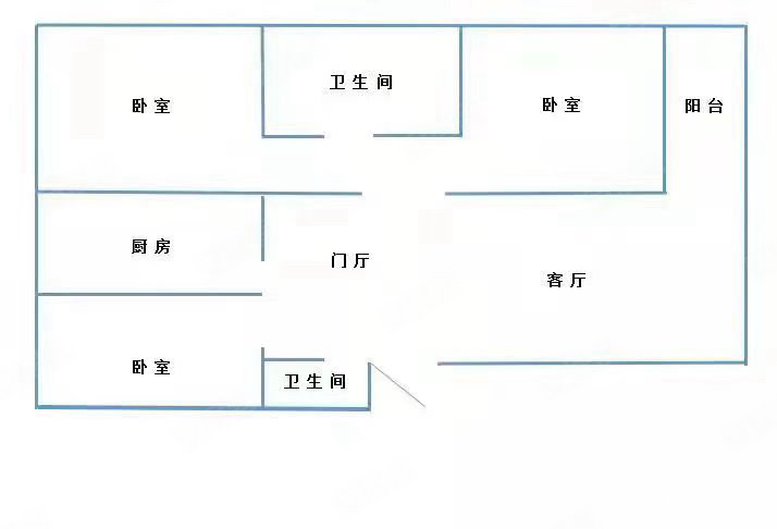 江源小区3室2厅1卫96㎡南北36万