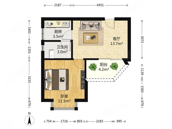 【多图】英豪花园,东晓南租房,英豪花园 电梯精装修一房一厅 业主好