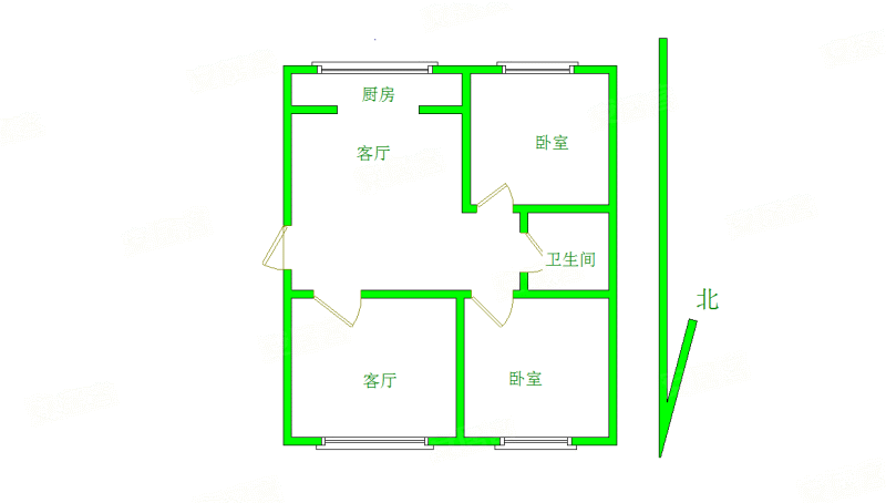 水润嘉苑3室1厅1卫96㎡南77.8万