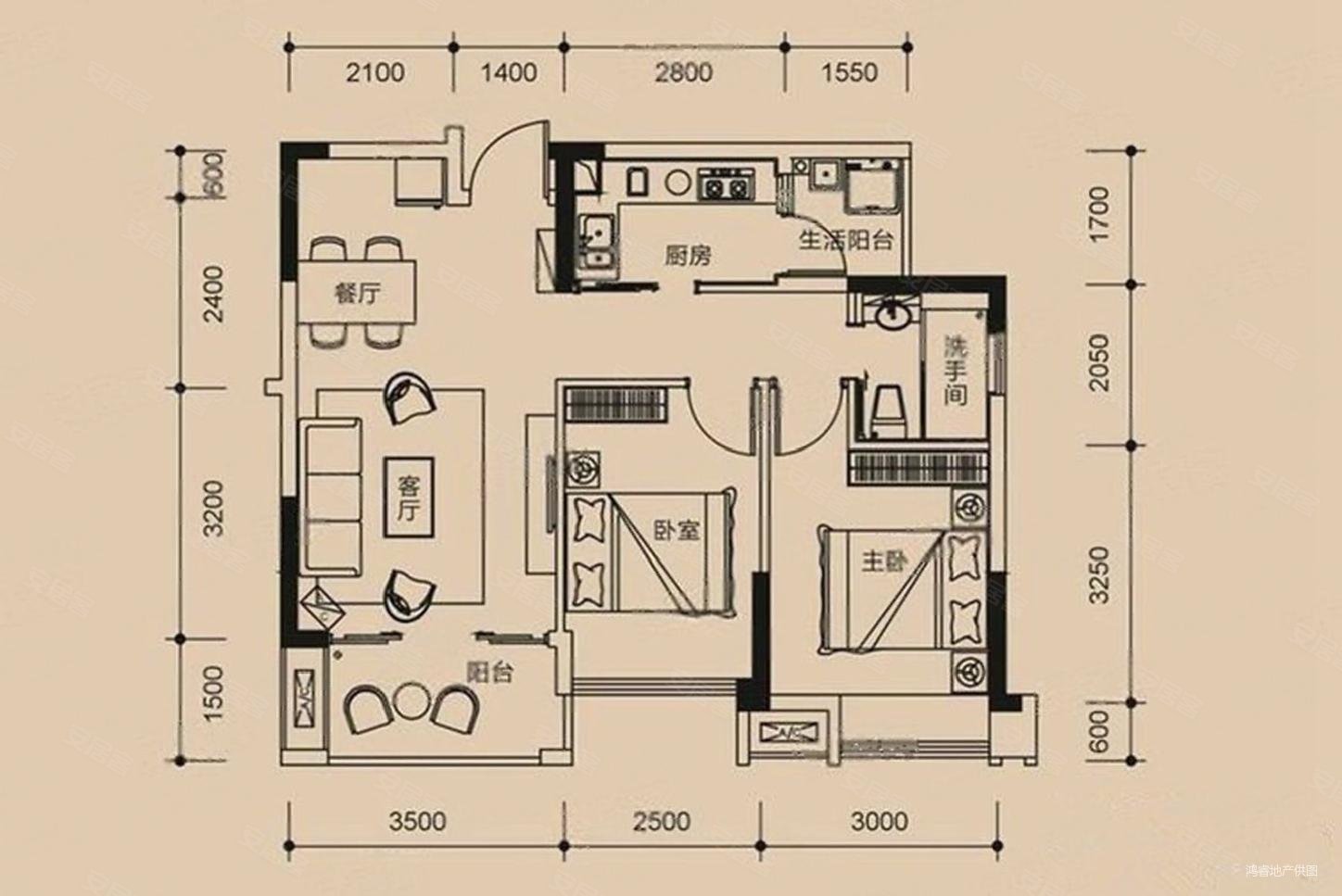 一套秒杀盘德州城红五免双税赠全屋家私拎包入住