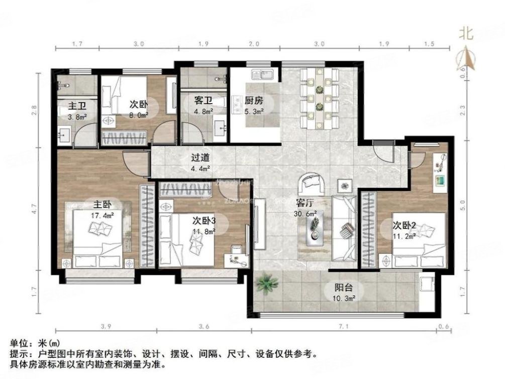 咸宁锦悦府户型图图片