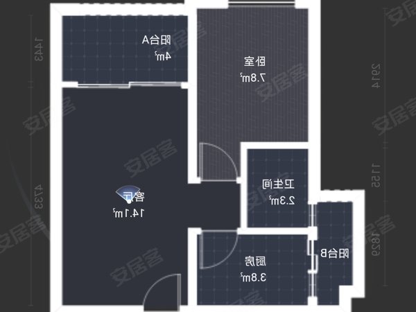 桂林临桂花生唐花样年麓湖国际花样年麓湖国际 简装一房两厅一卫 700包物业出租房源真实图片