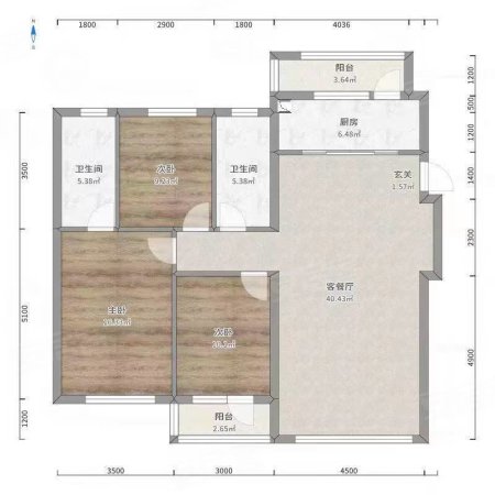 金泰中央公园4室2厅2卫139㎡南北130万