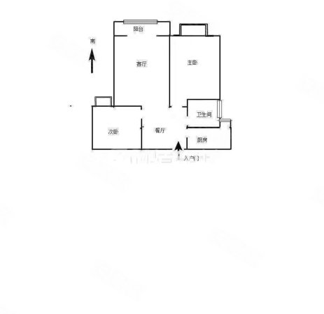 恒达名门尚居2室2厅1卫83.9㎡南北70万