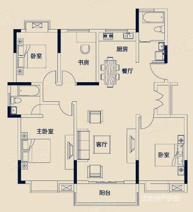 宝应吾悦广场4室2厅2卫138.5㎡南118.8万