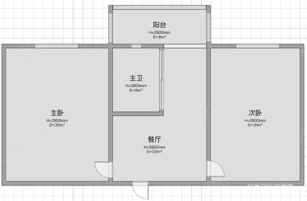 中央公馆(铁东)3室1厅1卫105.83㎡南北72万