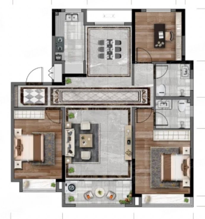 海通龙泉名著二手房,99万,3室2厅,2卫,126.15平米-济南安居客