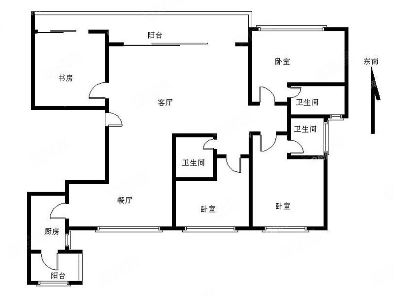 合景同创臻林天汇(商住楼)4室2厅3卫188.51㎡南1500万