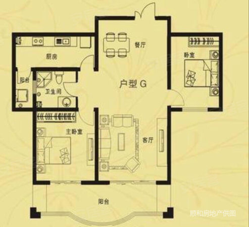 中南世纪城(崇川北区)2室2厅1卫105㎡南172万