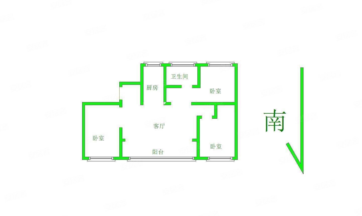 建业科技城3室2厅1卫94.33㎡南北79万