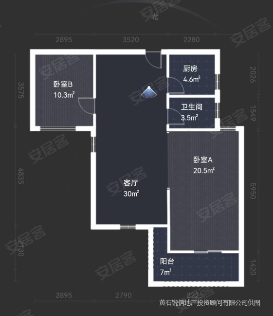 恒泽花语3室2厅1卫98㎡南北66万