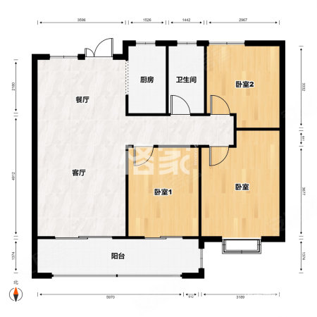 翰林公馆3室2厅1卫101㎡南北138万