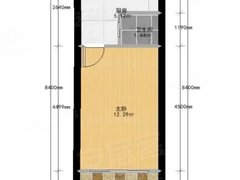 上海静安新客站中兴路800,814,820号小区 1室1厅1卫  33平米出租房源真实图片