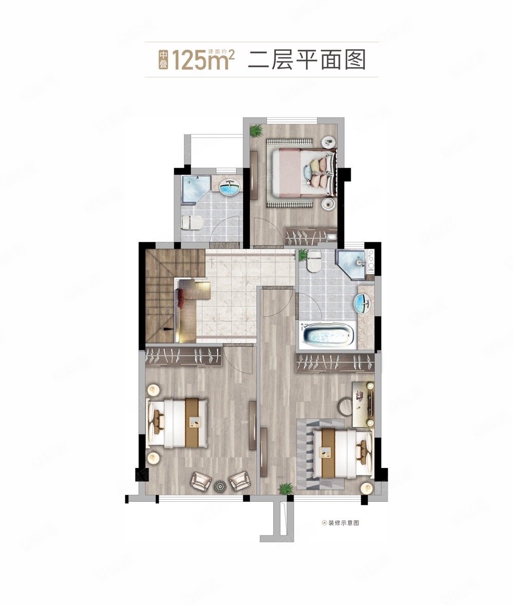 国贸凤凰原4室2厅3卫122.19㎡南288万