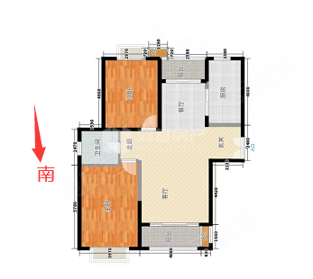 滨江豪园2室2厅1卫100.71㎡南北160万