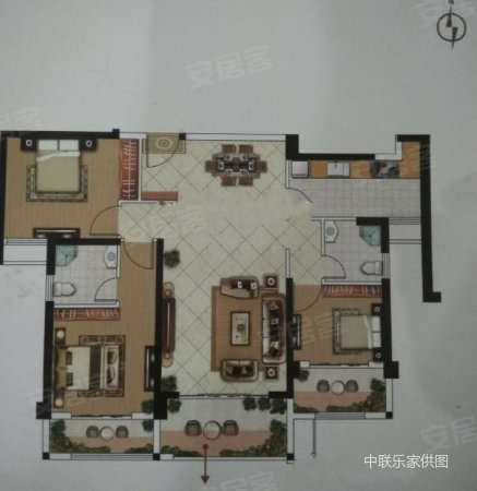 皇家庭院3室2厅2卫124.12㎡南北93万