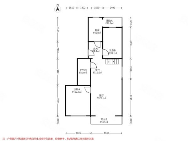 前进花园石门苑2室1厅1卫84.16㎡南北218万