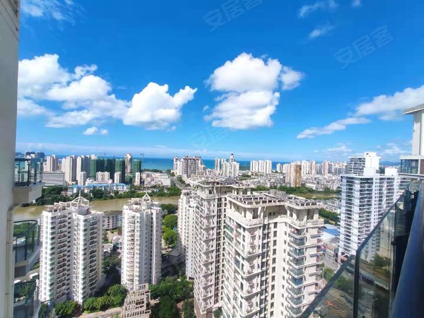 三亚吉阳迎宾路25度阳光青春颂广场空中别墅4居带泳池 年租 ,可办公