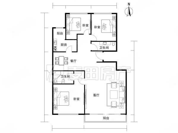 亚运新新家园3室2厅2卫155㎡南北1330万