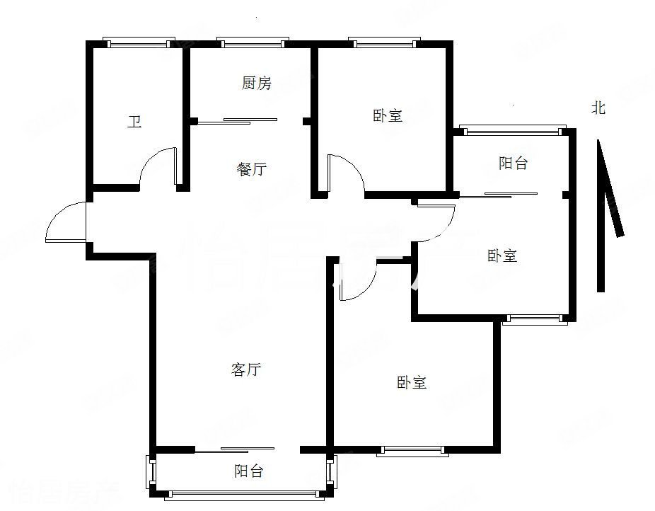 山水人家小区3室2厅2卫120㎡南北46.8万