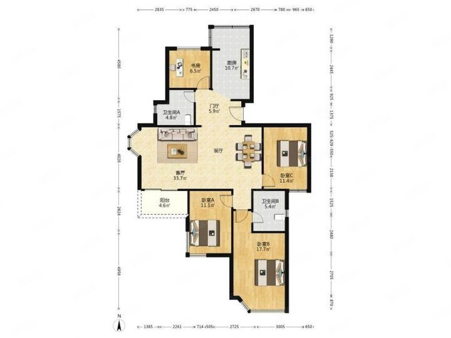 康健 正规商品房 商圈成熟 高楼层视野无遮挡 精装好房,中海馨园二手