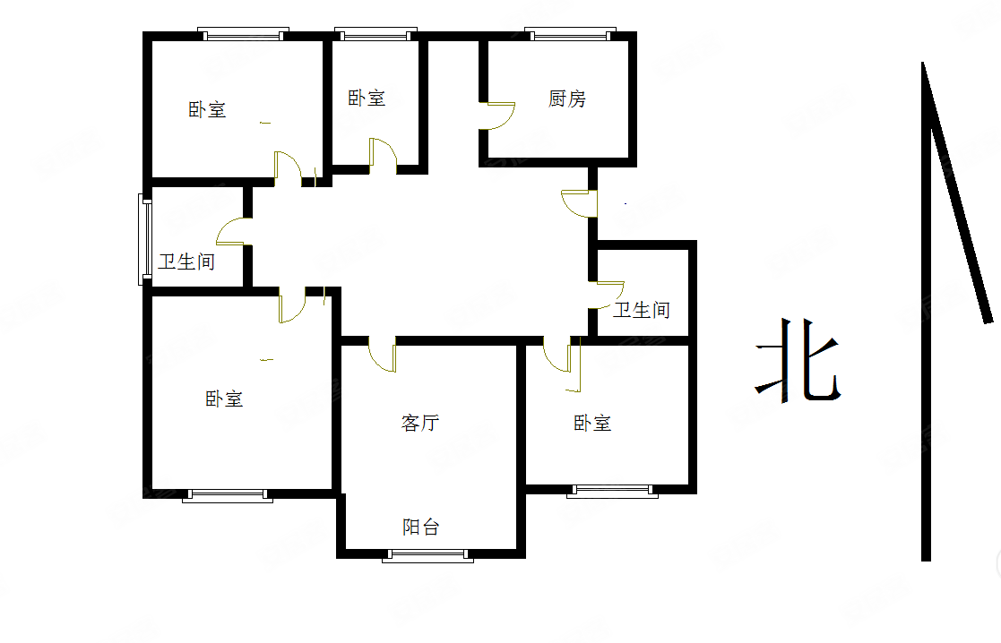 阳光丽苑4室2厅2卫151㎡东西170万