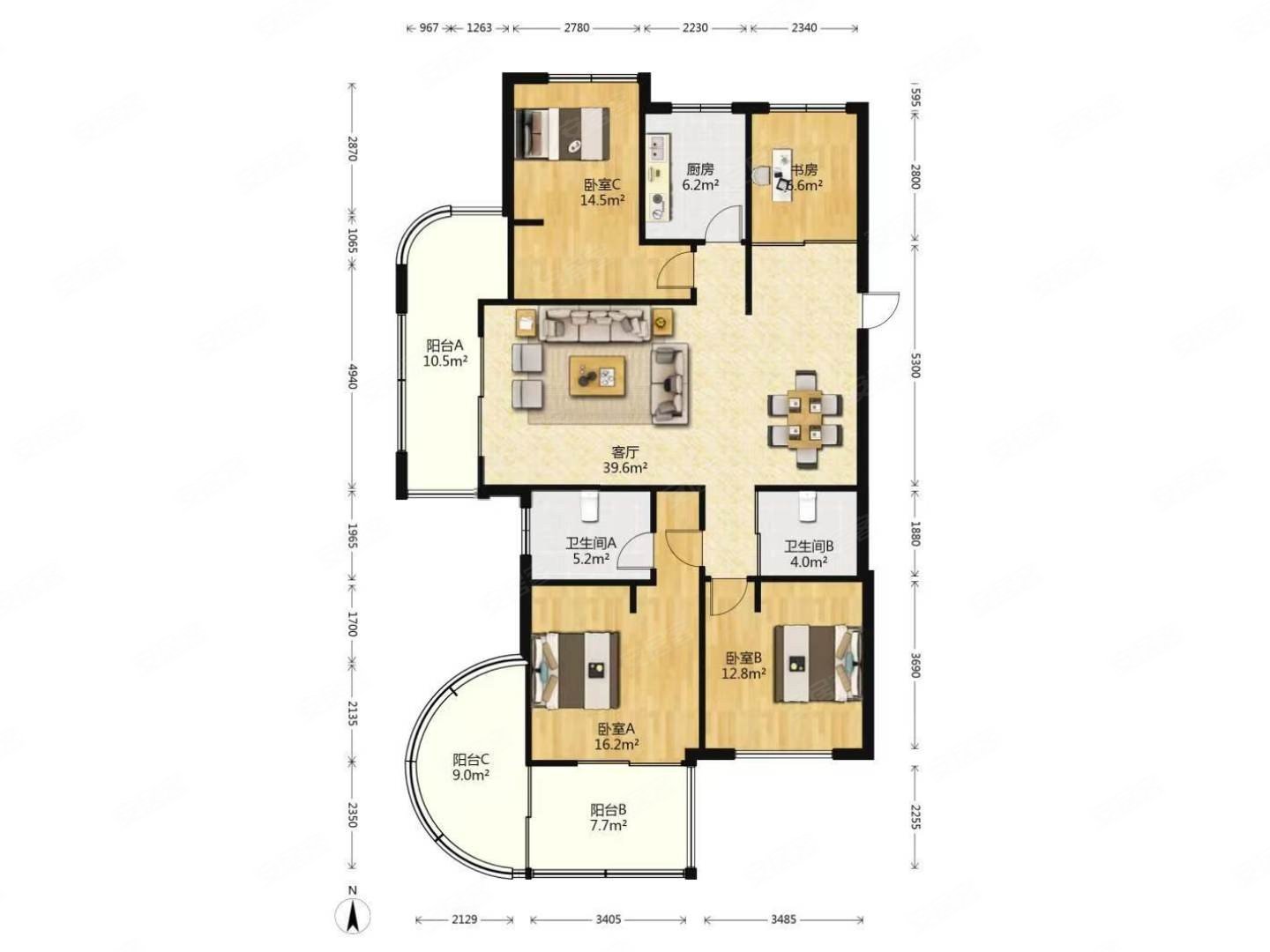 保利东湾东区 一线江景 满五 四房户型 双阳台可以随时看房,保利东湾
