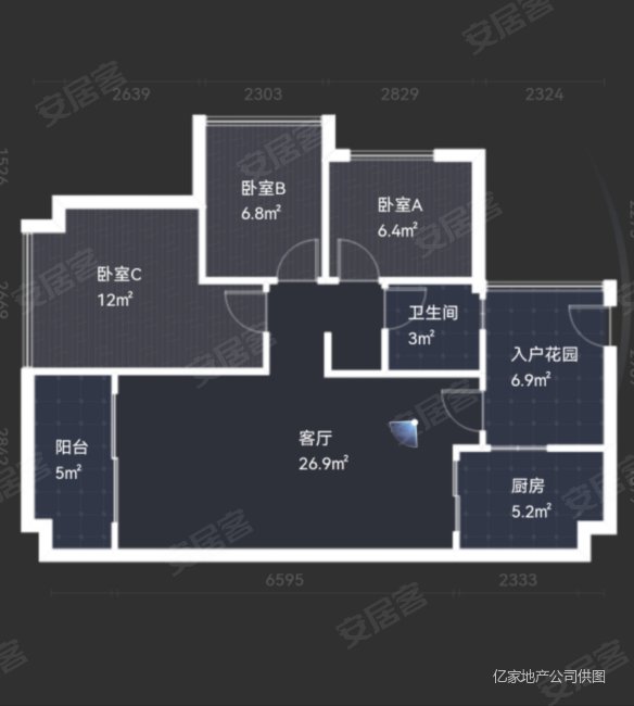 实地常春藤 南向三房 全新未住