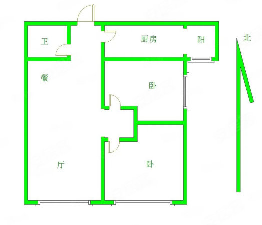 麒麟郡2室2厅1卫86.04㎡东65万