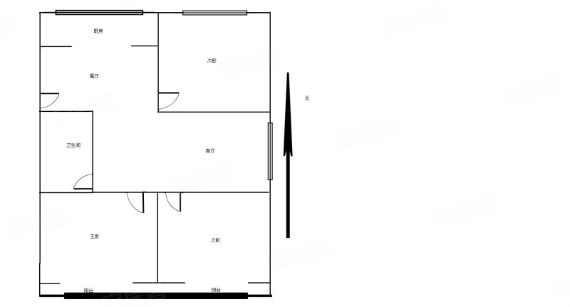 三桥住宅小区一区3室2厅1卫110㎡南北35万