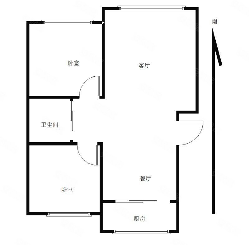 荣鼎康城c80平两室两厅一卫精装修南北通透临近地铁近87