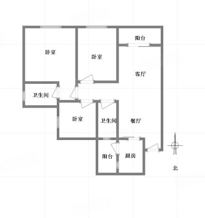 佳兆业滨江新城江城时光3室2厅2卫94.65㎡南北80万