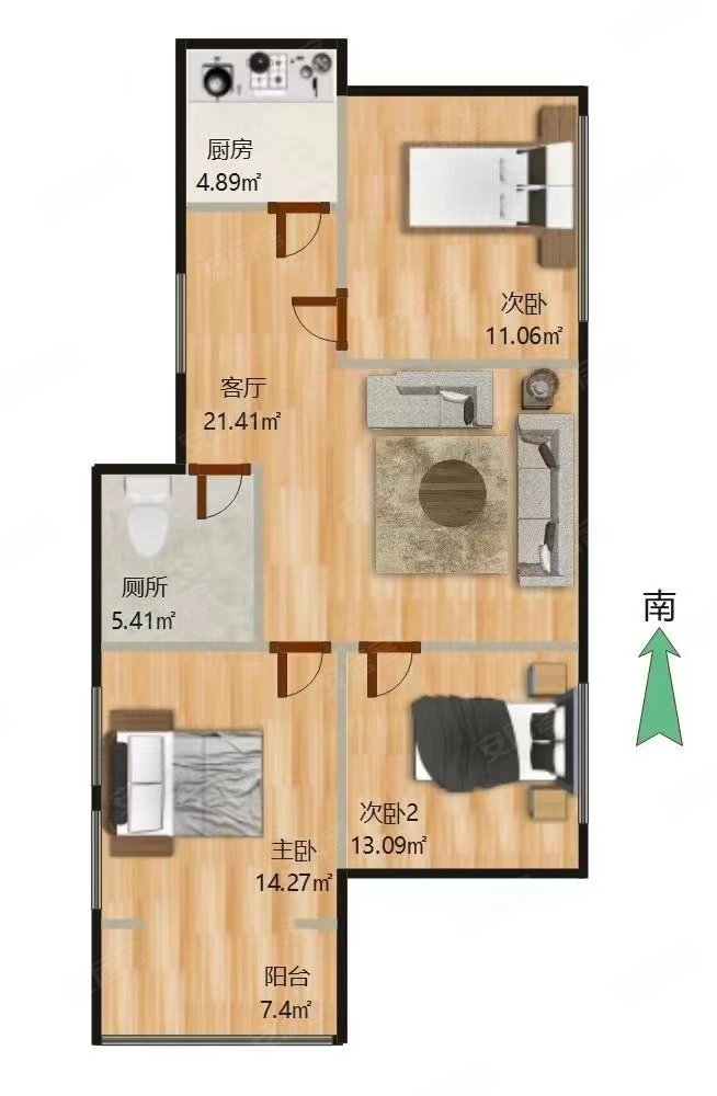 书香家园 套三厅电梯房 价位可议
