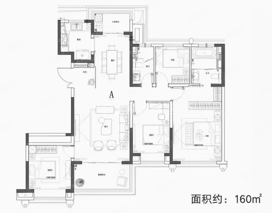 太原华侨城天鹅堡户型图片