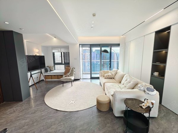 深圳宝安宝安中心区新锦安海纳公馆116平,精装3房,南北通透,全新装修