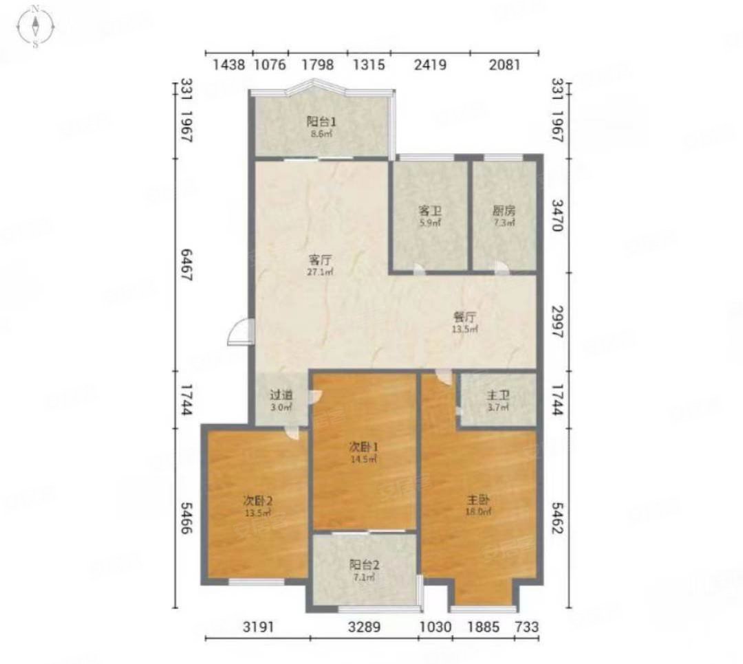 怡景苑年代新双气三房送停车位看房方便