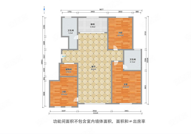 融创臻园兰禾嘉苑3室1厅2卫117.84㎡南230万