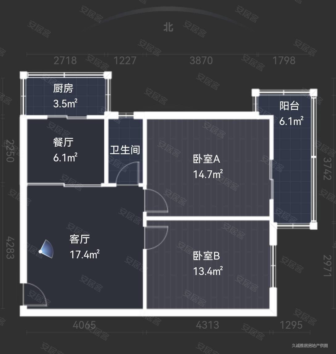 沈家小区2室1厅1卫60㎡南北43万