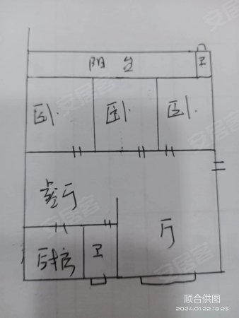 新星小区3室2厅2卫138.62㎡南北108.1万